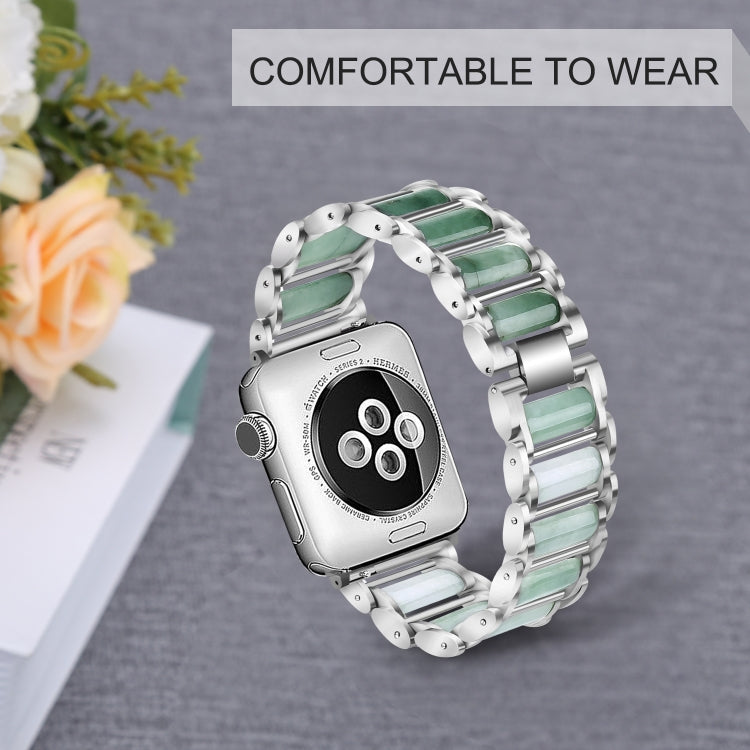 Skorter | Emerald stainless steel watch strap for Apple Watch Ultra 49mm & Watch Ultra 2 49mm / Series 9 & 8 & 7 45mm / SE 3 & SE 2 & 6 & SE & 5 & 4 44mm / 3 & 2 & 1 42mm (Silver)