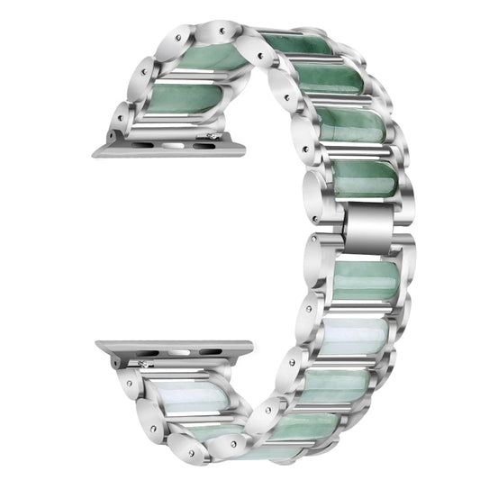 Skorter | Emerald stainless steel watch strap for Apple Watch Ultra 49mm & Watch Ultra 2 49mm / Series 9 & 8 & 7 45mm / SE 3 & SE 2 & 6 & SE & 5 & 4 44mm / 3 & 2 & 1 42mm (Silver)