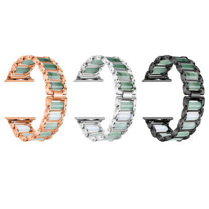 Skorter | Emerald Stainless Steel Bracelet for Apple Watch Ultra 49mm & Watch Ultra 2 49mm / Series 9 & 8 & 7 45mm / SE 3 & SE 2 & 6 & SE & 5 & 4 44mm / 3 & 2 & 1 42mm (Rose Gold)