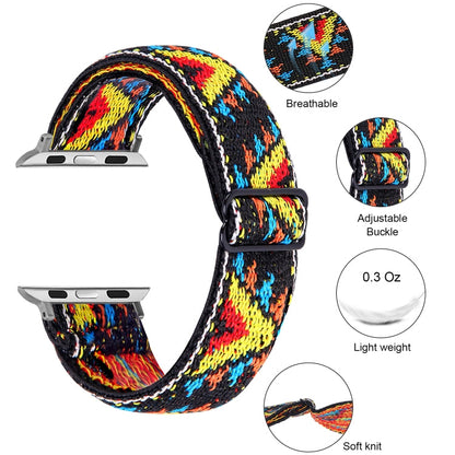 Skorter | Elastic Watch Band for Apple Watch Series 7 41mm / 6 & SE & 5 & 4 40mm / 3 & 2 & 1 38mm(07)