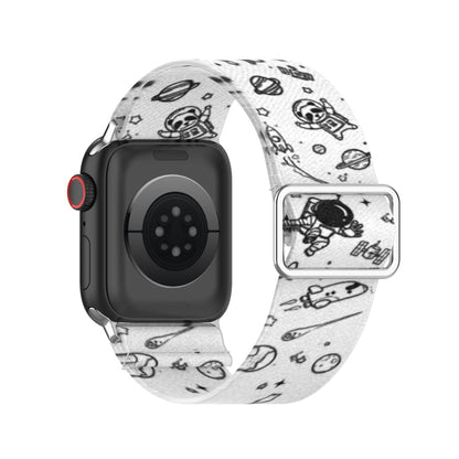 Skorter | Adjustable elastic printed watch band for Apple Watch Ultra 49 mm & Watch Ultra 2 49 mm / Series 9 & 8 & 7 45 mm / SE 3 & SE 2 & 6 & SE & 5 & 4 44 mm / 3 & 2 & 1 42 mm (Universe)
