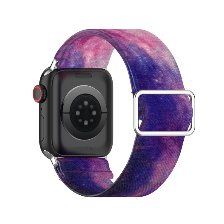Skorter | Adjustable Elastic Print Watch Band for Apple Watch Ultra 49 mm & Watch Ultra 2 49 mm / Series 9 & 8 & 7 45 mm / SE 3 & SE 2 & 6 & SE & 5 & 4 44 mm / 3 & 2 & 1 42 mm (Starry Sky)