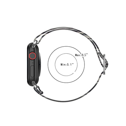 Skorter | Adjustable elastic print watch strap for Apple Watch Ultra 49mm & Watch Ultra 2 49mm / Series 9 & 8 & 7 45mm / SE 3 & SE 2 & 6 & SE & 5 & 4 44mm / 3 & 2 & 1 42mm (Chrysanthemum)