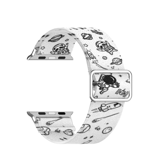 Skorter | Adjustable elastic printed watch band for Apple Watch Series 9&8&7 41mm / SE 3&SE 2&6&SE&5&4 40mm / 3&2&1 38mm (Universe)