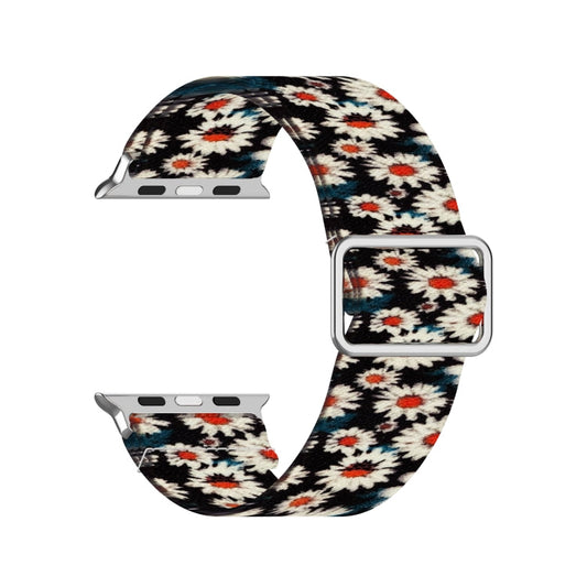 Skorter | Adjustable elastic printed watch band for Apple Watch Series 9&8&7 41mm / SE 3&SE 2&6&SE&5&4 40mm / 3&2&1 38mm (Chrysanthemum)