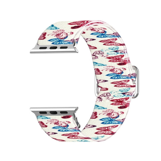 Skorter | Adjustable elastic printed watch strap for Apple Watch Series 9&8&7 41mm / SE 3&SE 2&6&SE&5&4 40mm / 3&2&1 38mm (Butterfly)