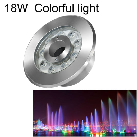 Skorter | 18W Landscape Colored Color Change Ring LED Stainless Steel Underwater Fountain Light (Colorful)