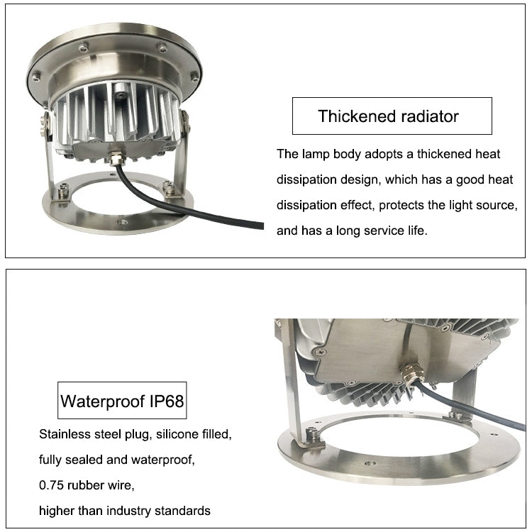 Skorter | 9W Quadrat Park Landscape LED Underwater Light Pool Light (Warm White Light)