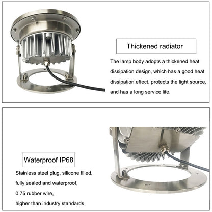 Skorter | 9W Quadrat Park Landscape LED Underwater Light Pool Light (Warm White Light)