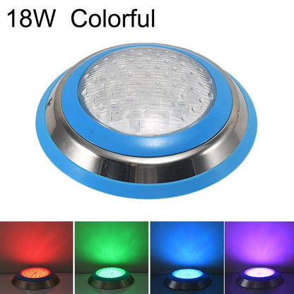 Skorter | 18W LED Stainless Steel Wall Mounted Pool Light Landscape Underwater Light (Colorful Light)