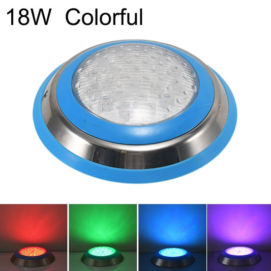 Skorter | 18W LED Stainless Steel Wall Mounted Pool Light Landscape Underwater Light (Colorful Light)
