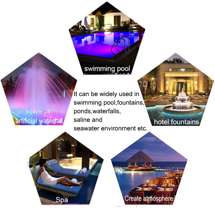 Skorter | 15W LED Stainless Steel Wall Mounted Pool Lighting Landscape Underwater Light (Colored Light + Remote Control)
