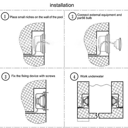 Skorter | 18W LED Recessed Pool Light Underwater Light Source (Warm White Light)