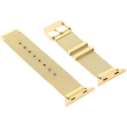 Skorter | For Apple Watch 46 mm / 49 mm / 45 mm / 44 mm / 42 mm Milanese Stainless Steel Double Buckle Watch Band (Gold)