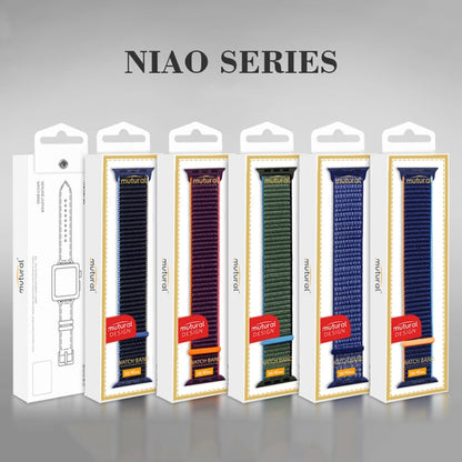 Skorter | For Apple Watch Apple Watch Ultra 49mm & Watch Ultra 2 49mm / Series 9 & 8 & 7 45mm / SE 3 & SE 2 & 6 & SE & 5 & 4 44mm / 3 & 2 & 1 42mm Mutural Nylon Band (Charcoal Color)