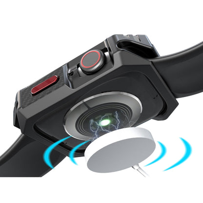 Skorter | Carbon fiber contrast color protective case for Apple Watch Series 9 / 8 / 7 41mm (Red)