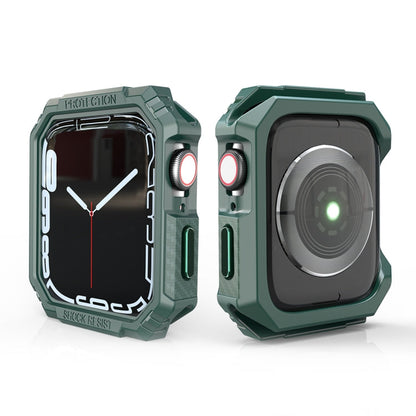 Skorter | Carbon Fiber Contrast Color Protective Case for Apple Watch Series 9 / 8 / 7 41mm (Green)
