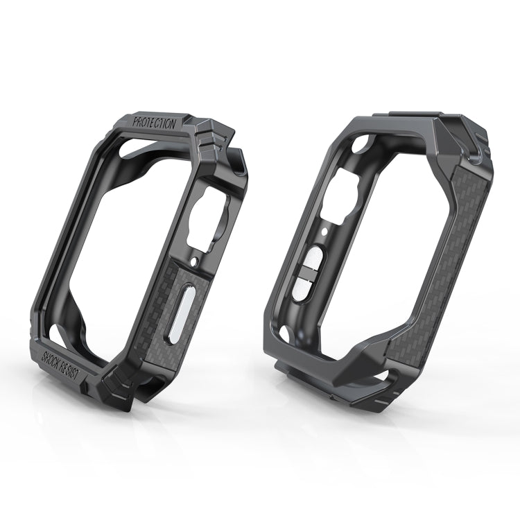 Skorter | Carbon fiber contrast color protective case for Apple Watch Series 9 / 8 / 7 41mm (Silver)