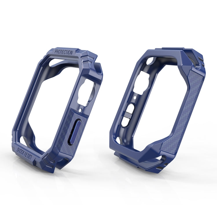 Skorter | Carbon fiber contrast color protective case for Apple Watch Series 9 / 8 / 7 45mm (Blue)