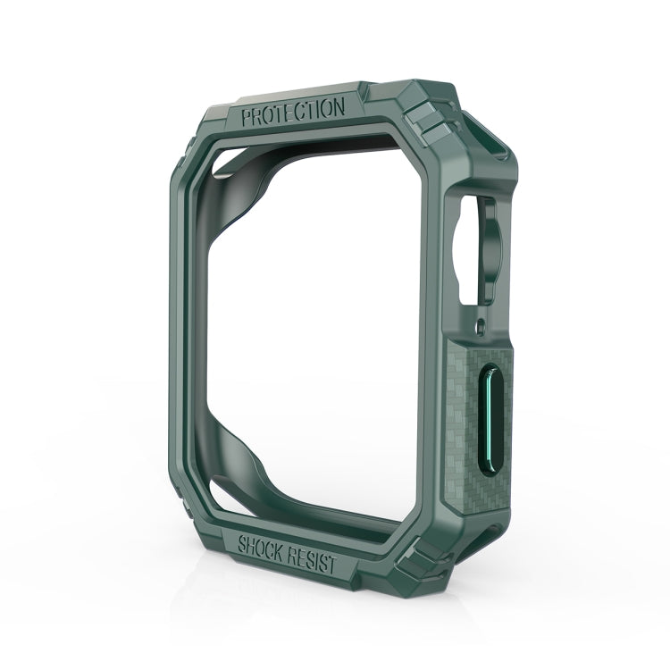Skorter | Carbon Fiber Contrast Color Protection Case for Apple Watch Series 9 / 8 / 7 45mm (Green)