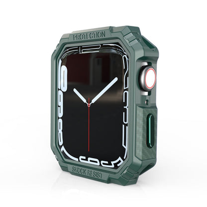 Skorter | Carbon fiber contrast color protective case for Apple Watch Series 6 & SE & 5 & 4 40mm (Green)