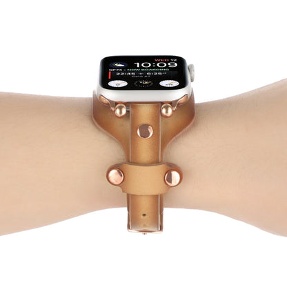 Skorter | Bracelet Genuine Leather Watch Band for Apple Watch Series 9&8&7 41mm / SE 3&SE 2&6&SE&5&4 40mm / 3&2&1 38mm (Light Brown)