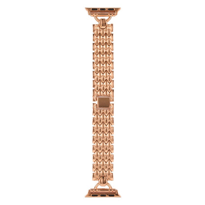 Skorter | D-shaped diamond metal bracelet for Apple Watch Series 9&8&7 41mm / SE 3&SE 2&6&SE&5&4 40mm / 3&2&1 38mm (Rose Gold)
