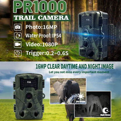 Skorter | PR1000 2 Inch LCD Screen Infrared Night Vision Motion Wildlife Hunting Trail Camera