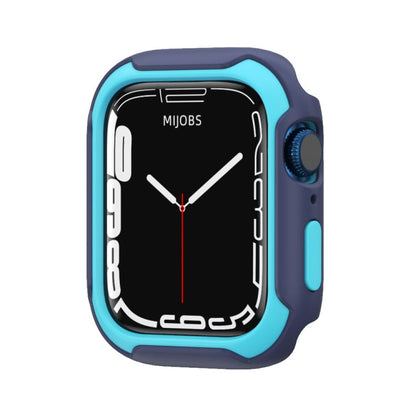 Skorter | Detachable two-tone watch case for Apple Watch Series 9 / 8 / 7 41mm / 6&SE&5&4 40mm (Midnight Blue Sky Blue)
