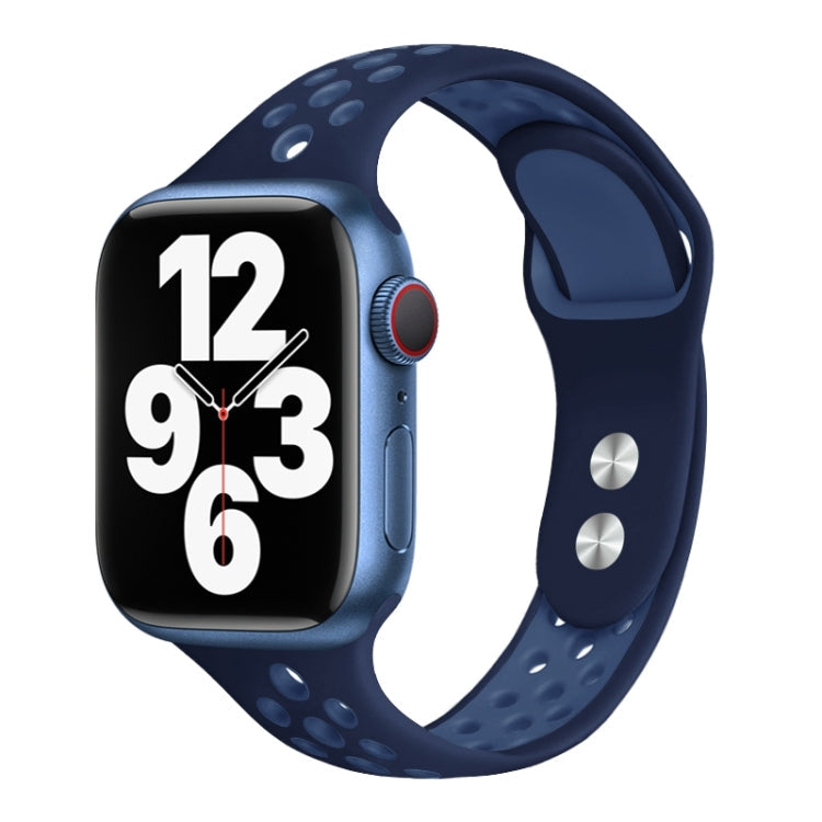 Skorter | Double Nail Watch Strap for Apple Watch Ultra 49mm & Watch Ultra 2 49mm / Series 9 & 8 & 7 45mm / SE 3 & SE 2 & 6 & SE & 5 & 4 44mm / 3 & 2 & 1 42mm (Navy Blue)