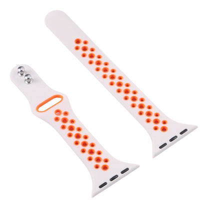 Skorter | Double Nail Small Waist Watch Strap for Apple Watch Ultra 49mm & Watch Ultra 2 49mm / Series 9 & 8 & 7 45mm / SE 3 & SE 2 & 6 & SE & 5 & 4 44mm / 3 & 2 & 1 42mm (White Pink)