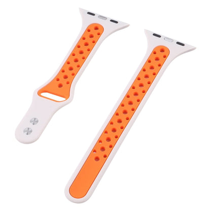 Skorter | Double Nail Small Waist Watch Band for Apple Watch Series 9&8&7 41mm / SE 3&SE 2&6&SE&5&4 40mm / 3&2&1 38mm (Rose Pink Gray)