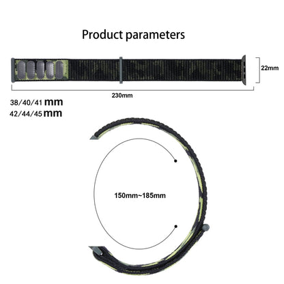 Skorter | Frerndorf | Nylon Loop Watch Band for Apple Watch Ultra 49mm & Watch Ultra 2 49mm / Series 9 & 8 & 7 45mm / SE 3 & SE 2 & 6 & SE & 5 & 4 44mm / 3 & 2 & 1 42mm (Pink Camouflage)
