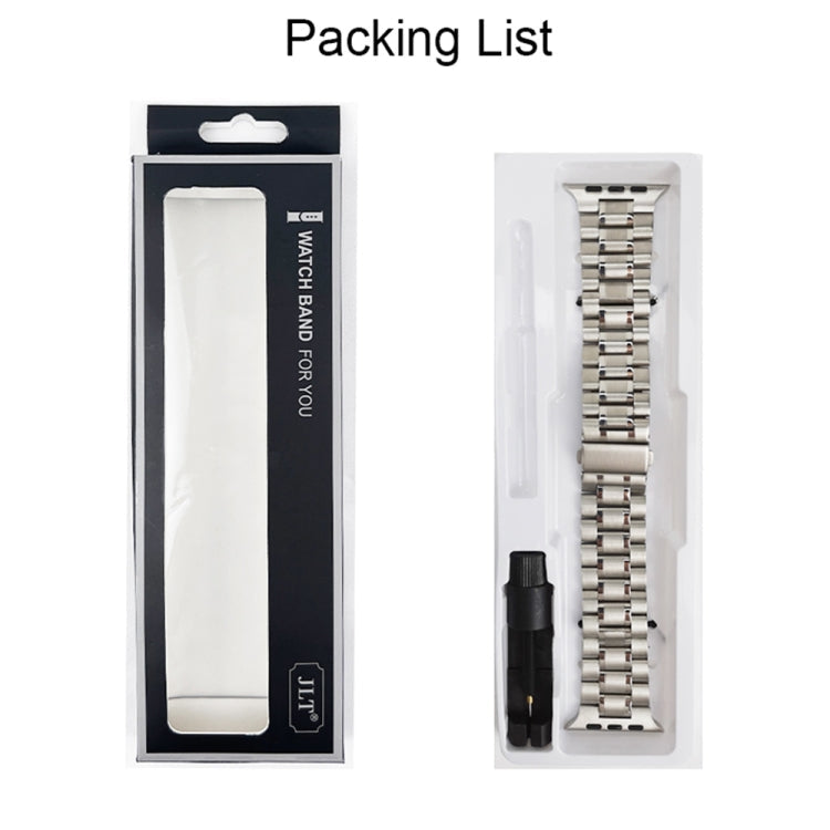 Skorter | 5-bead stainless steel watch band for Apple Watch Series 9&8&7 41mm / SE 3&SE 2&6&SE&5&4 40mm / 3&2&1 38mm(Silver)