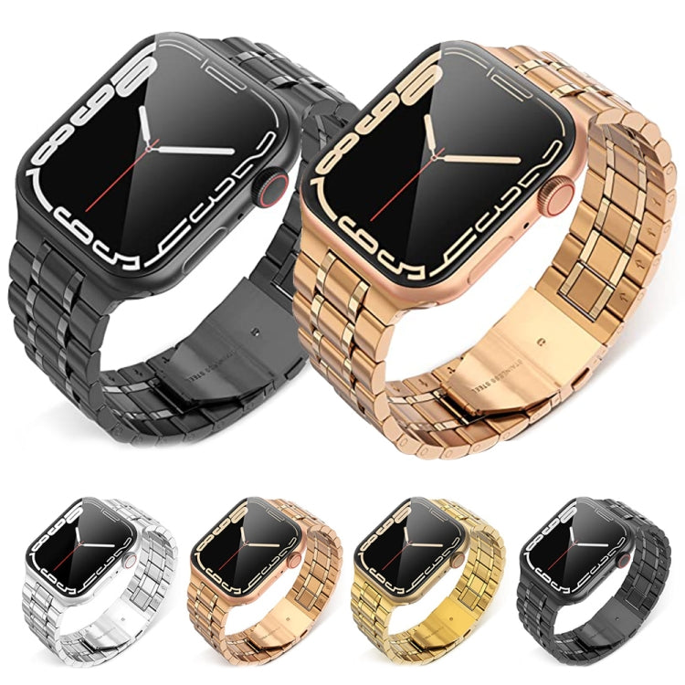 Skorter | 5-pearls stainless steel bracelet for Apple Watch Series 9&8&7 41mm / SE 3&SE 2&6&SE&5&4 40mm / 3&2&1 38mm (Black)