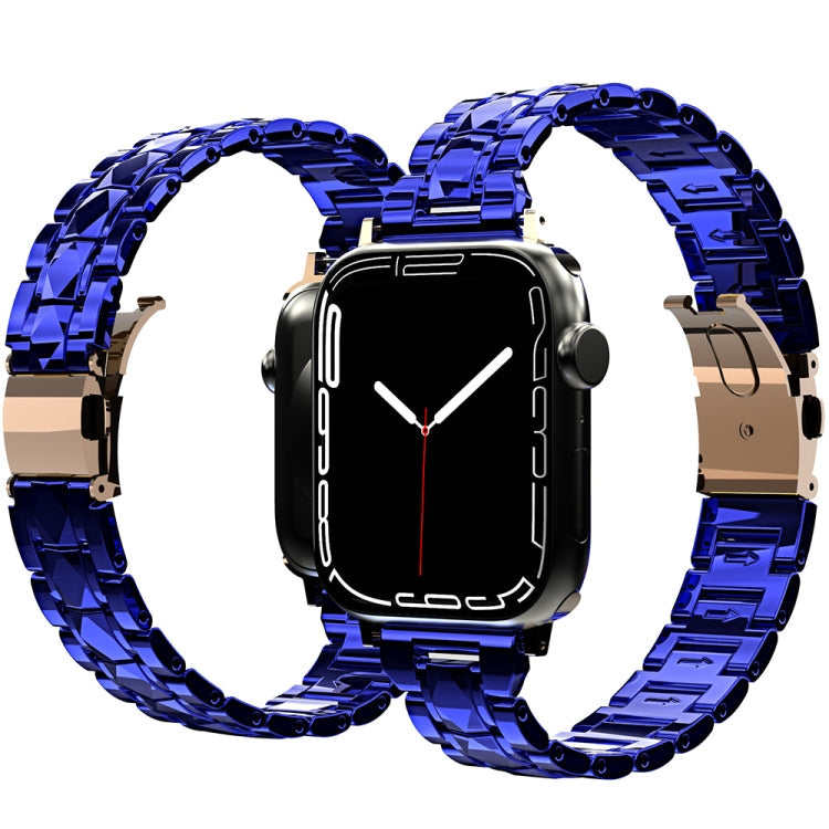 Skorter | Electroplated Acrylic Watch Strap for Apple Watch Ultra 49mm & Watch Ultra 2 49mm / Series 9 & 8 & 7 45mm / SE 3 & SE 2 & 6 & SE & 5 & 4 44mm / 3 & 2 & 1 42mm (Blue)