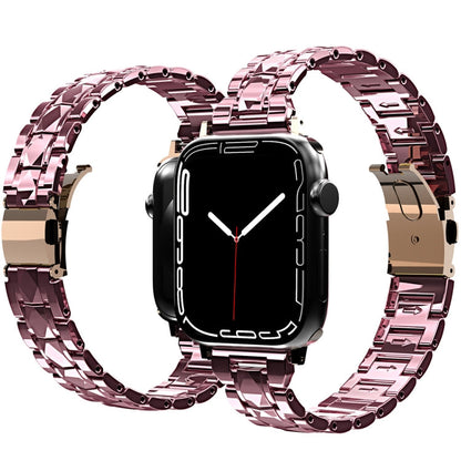 Skorter | Electroplated acrylic watch strap for Apple Watch Ultra 49mm & Watch Ultra 2 49mm / Series 9 & 8 & 7 45mm / SE 3 & SE 2 & 6 & SE & 5 & 4 44mm / 3 & 2 & 1 42mm (Pink)