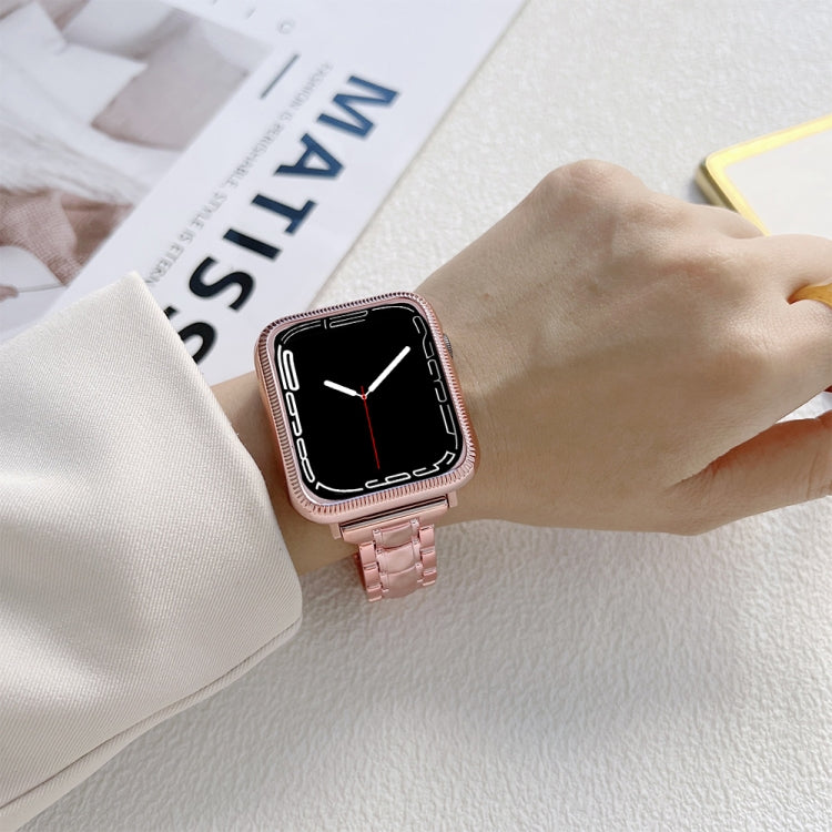 Skorter | Electroplated acrylic watch strap for Apple Watch Ultra 49mm & Watch Ultra 2 49mm / Series 9 & 8 & 7 45mm / SE 3 & SE 2 & 6 & SE & 5 & 4 44mm / 3 & 2 & 1 42mm (Pink)