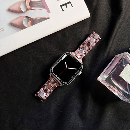 Skorter | Electroplated acrylic watch strap for Apple Watch Ultra 49mm & Watch Ultra 2 49mm / Series 9 & 8 & 7 45mm / SE 3 & SE 2 & 6 & SE & 5 & 4 44mm / 3 & 2 & 1 42mm (Pink)