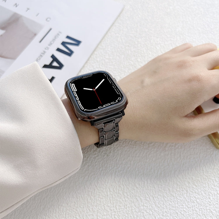 Skorter | Electroplated acrylic watch band for Apple Watch Series 9&8&7 41mm / SE 3&SE 2&6&SE&5&4 40mm / 3&2&1 38mm (Black)