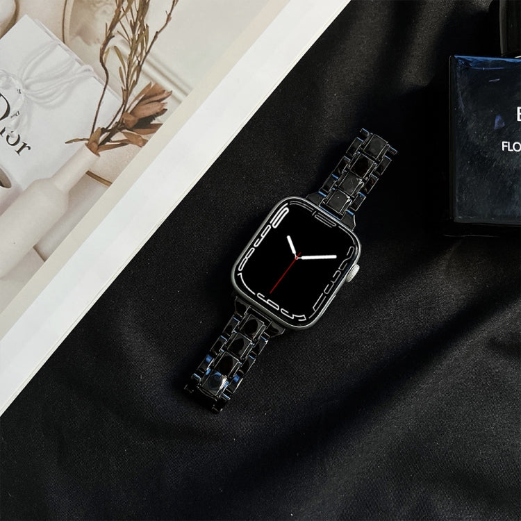 Skorter | Electroplated acrylic watch band for Apple Watch Series 9&8&7 41mm / SE 3&SE 2&6&SE&5&4 40mm / 3&2&1 38mm (Black)