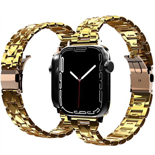 Skorter | Electroplated Acrylic Watch Band for Apple Watch Series 9&8&7 41mm / SE 3&SE 2&6&SE&5&4 40mm / 3&2&1 38mm(Gold)