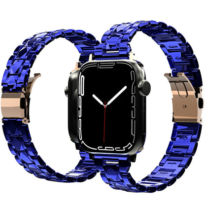 Skorter | Electroplated acrylic watch strap for Apple Watch Series 9&8&7 41mm / SE 3&SE 2&6&SE&5&4 40mm / 3&2&1 38mm(Blue)