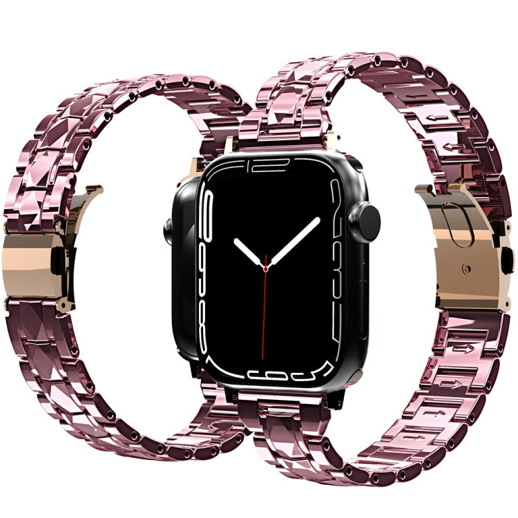 Skorter | Electroplated acrylic watch strap for Apple Watch Series 9&8&7 41mm / SE 3&SE 2&6&SE&5&4 40mm / 3&2&1 38mm (Pink)