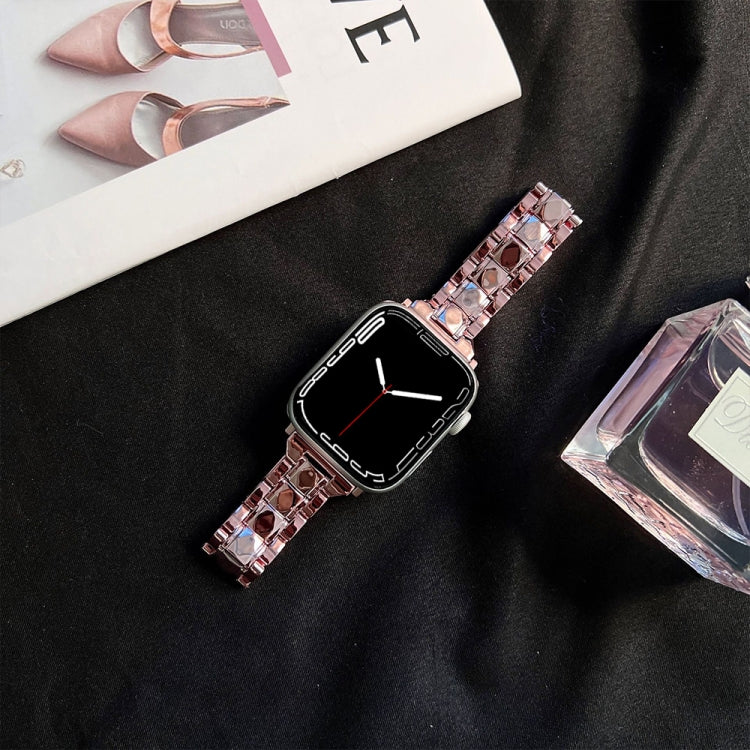 Skorter | Electroplated acrylic watch strap for Apple Watch Series 9&8&7 41mm / SE 3&SE 2&6&SE&5&4 40mm / 3&2&1 38mm (Pink)