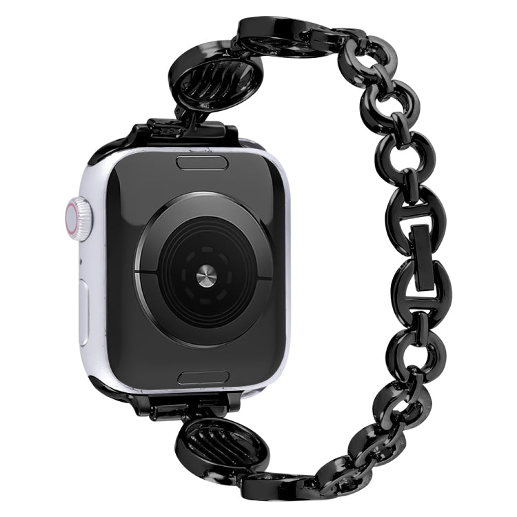 Skorter | Crystal Texture Metal Bracelet for Apple Watch Ultra 49mm & Watch Ultra 2 49mm / Series 9 & 8 & 7 45mm / SE 3 & SE 2 & 6 & SE & 5 & 4 44mm / 3 & 2 & 1 42mm (Black)