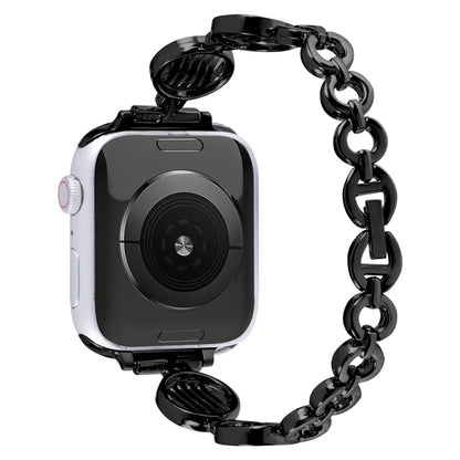 Skorter | Crystal Texture Metal Bracelet for Apple Watch Ultra 49mm & Watch Ultra 2 49mm / Series 9 & 8 & 7 45mm / SE 3 & SE 2 & 6 & SE & 5 & 4 44mm / 3 & 2 & 1 42mm (Black)