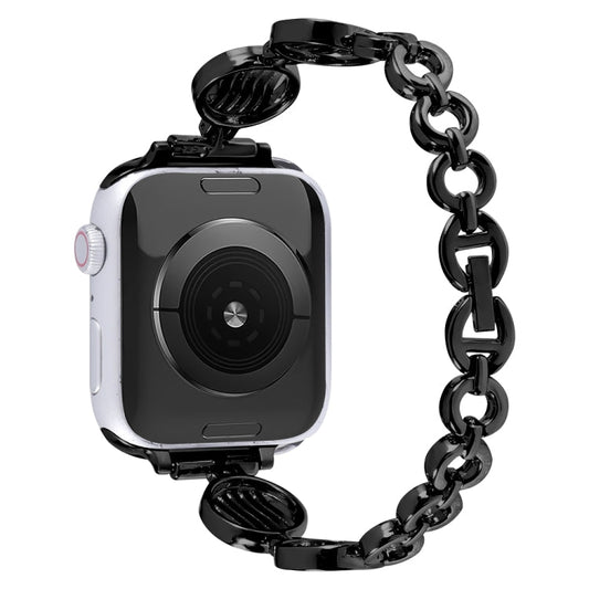 Skorter | Crystal Texture Metal Bracelet for Apple Watch Ultra 49mm & Watch Ultra 2 49mm / Series 9 & 8 & 7 45mm / SE 3 & SE 2 & 6 & SE & 5 & 4 44mm / 3 & 2 & 1 42mm (Black)