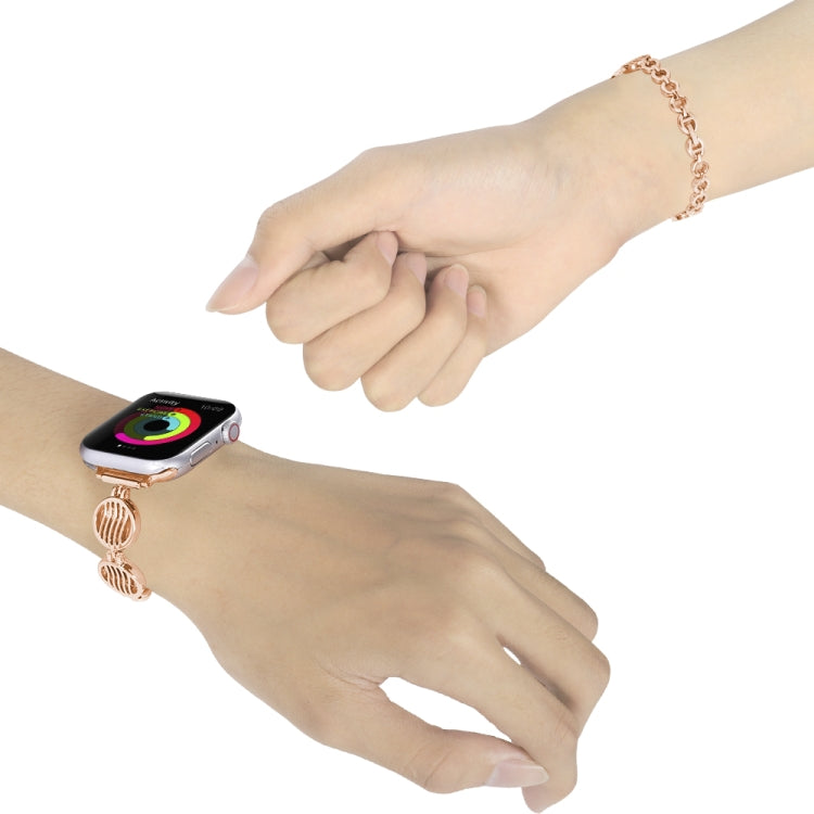 Skorter | Crystal texture metal watch strap for Apple Watch Ultra 49mm & Watch Ultra 2 49mm / Series 9 & 8 & 7 45mm / SE 3 & SE 2 & 6 & SE & 5 & 4 44mm / 3 & 2 & 1 42mm (Gold)