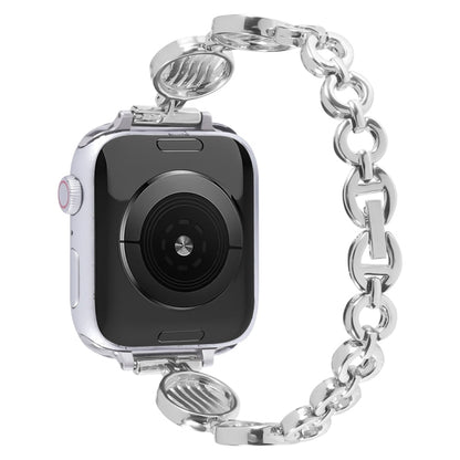 Skorter | Crystal Texture Metal Watch Band for Apple Watch Series 9&8&7 41mm / SE 3&SE 2&6&SE&5&4 40mm / 3&2&1 38mm (Silver)